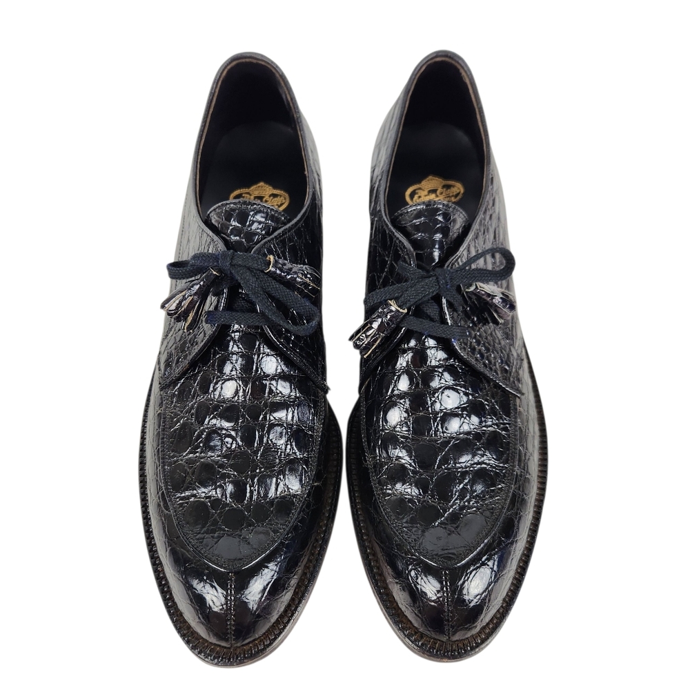 Edwin Clapp Vintage 40's Genuine Alligator Split Toe Bluchers Mens Size 10 AAA - Picture 8 of 14